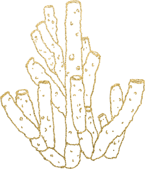 Gold Sparkle Glitter Sea underwater Blue Watercolor Texture