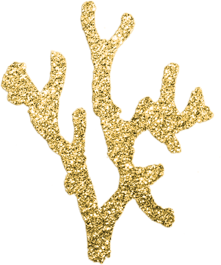 Gold Sparkle Glitter Sea underwater Blue Watercolor Texture